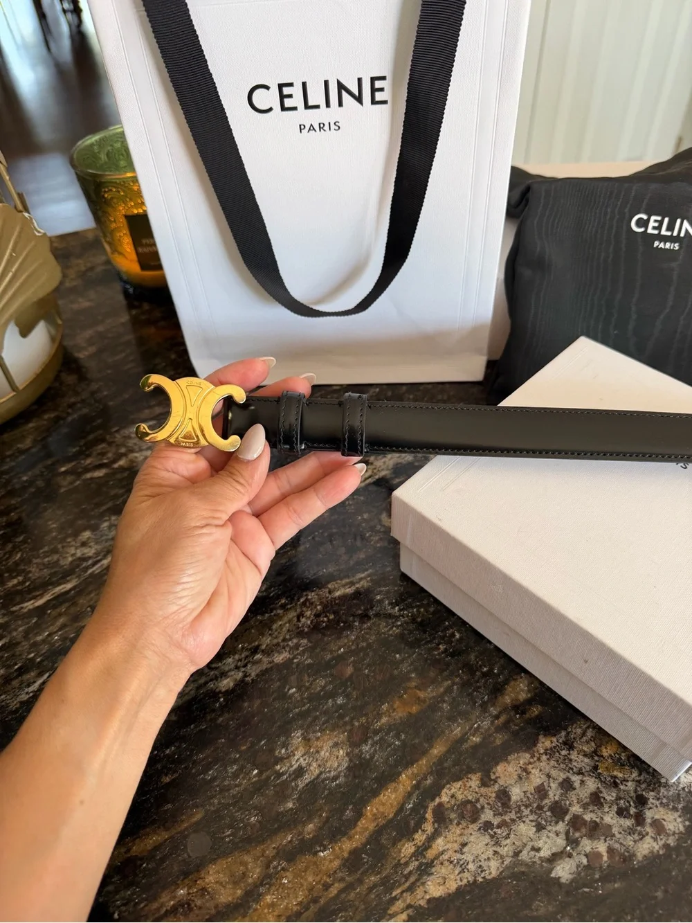 Celine Leather Woman’s Belt Size 75 - Picture 7 of 9